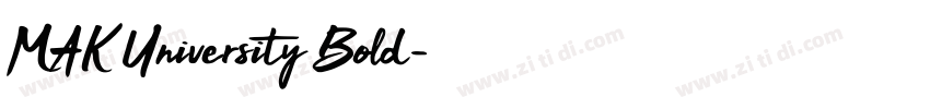 MAK University Bold字体转换